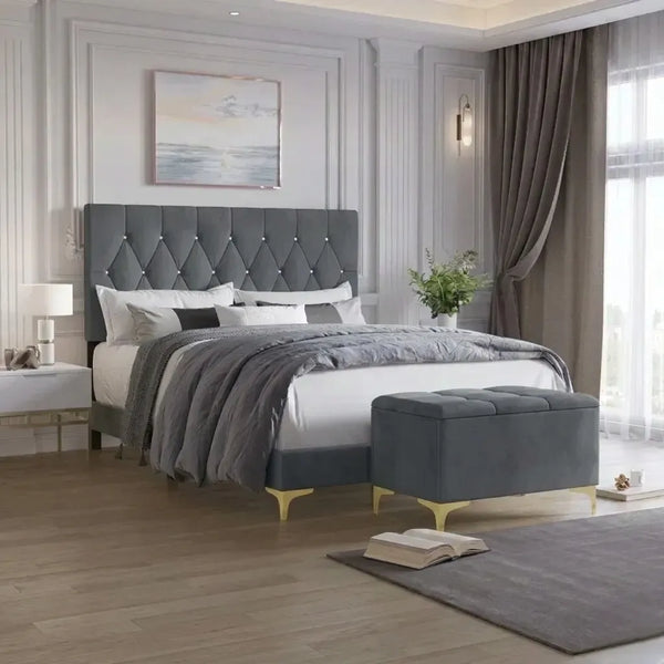 Andrei Tufted Headboard Bed Set