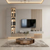 Aarvio Storage TV Cabinet with Wall Panel