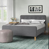 Button Stitching Headboard Bed