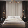Upholstered Lined Wall Panel Bed