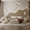 LED Wall Panel Bedroom Set with Dressing Table & Sofa Chair