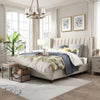 Tall Headboard Fabric Bed Frame