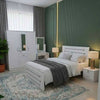 White Bedroom Set with Wardrobe and Dresser