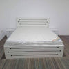White Wooden Bed with Nightstands