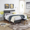 Tufted Upholstered Low Profile Bed