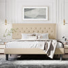 Tufted Headboard Upholstered Bed Frame