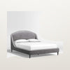 Winged Plush Upholstered Bed