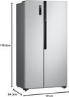 Dimensions diagram of the refrigerator