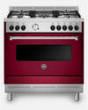 Bertazzoni Master Series 90cm gas cooker in burgundy