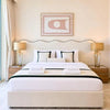 Aadez Wave-Top Upholstered Bed | Modern Bedroom Furniture