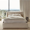 Winged Back Upholstered Bed