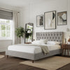 Button Tufted Headboard Bed Frame
