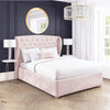 Button Tufted Upholstered Headboard Bed