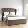 Button Tufted Upholstered Headboard Bed