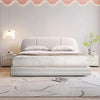 Curved Padded Headboard Bed