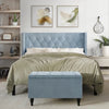 Wingback Tufted Headboard Bed