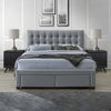 Tufted Upholstered Low Profile Bed With Drawers