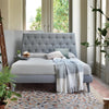 Square Tufted Headboard Bed