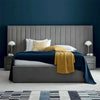 Lined Headboard Wall Panel Bed