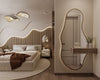 LED Wall Panel Bedroom Set with Dressing Table & Sofa Chair