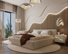 LED Wall Panel Bedroom Set with Dressing Table & Sofa Chair