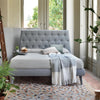 Square Tufted Headboard Bed