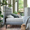 Square Tufted Headboard Bed
