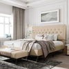 Tufted Headboard Upholstered Bed Frame