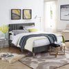 Tufted Upholstered Low Profile Bed