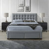 Tufted Upholstered Low Profile Bed With Drawers