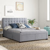 Tufted Upholstered Low Profile Bed With Drawers