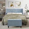 Wingback Tufted Headboard Bed