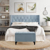 Wingback Tufted Headboard Bed