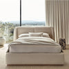 Winged Back Upholstered Bed