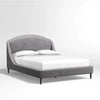 Winged Plush Upholstered Bed