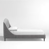 Winged Plush Upholstered Bed