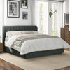 Winged Tufted Headboard Bed