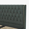 Winged Tufted Headboard Bed