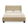 Winged Tufted Upholstered Bed Frame