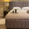 Winged Velvet Bed